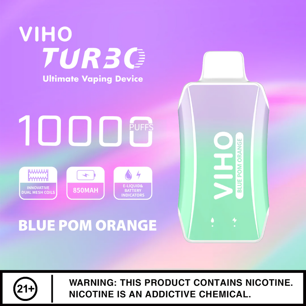 VIHO Turbo 10000 - Blue Pom Orange