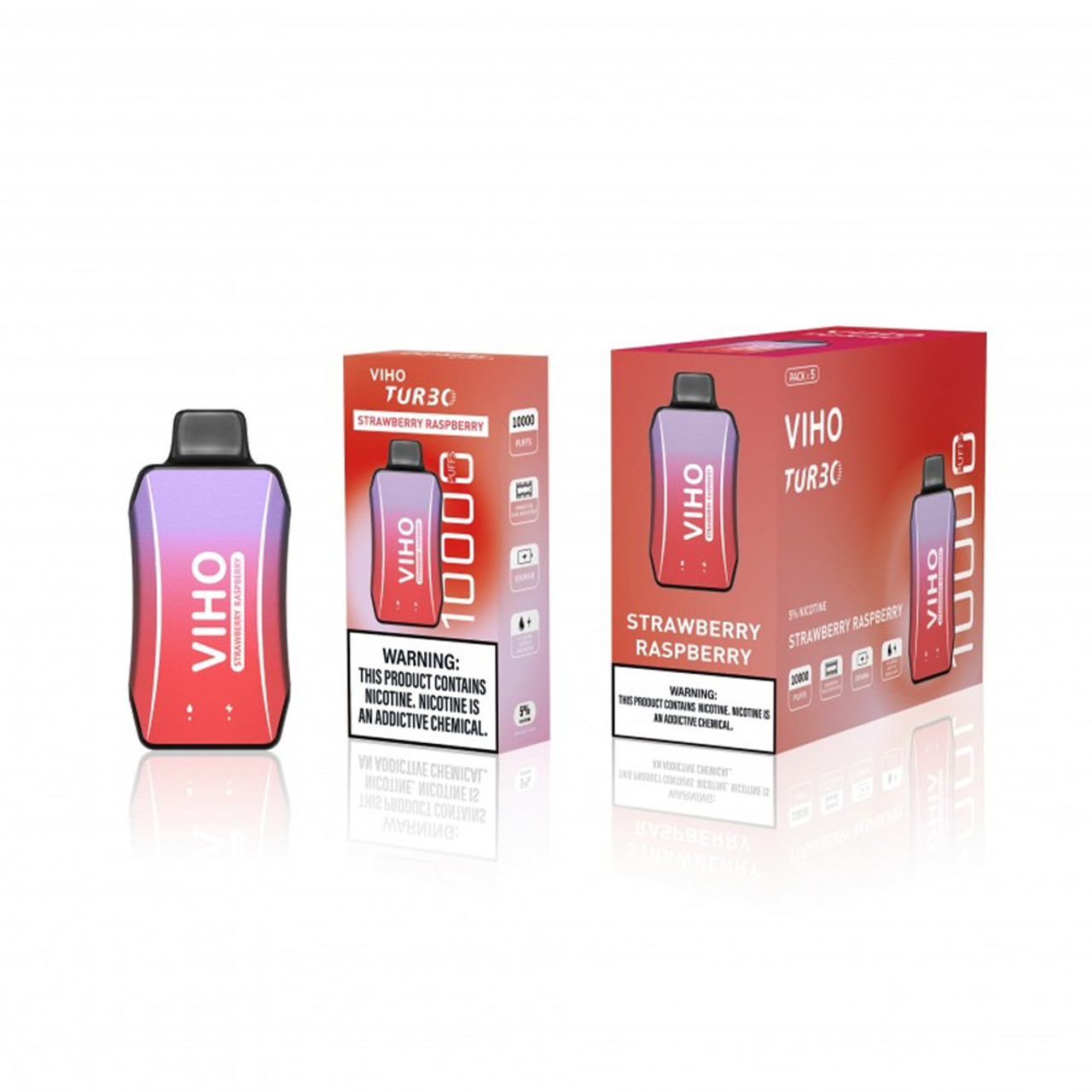 VIHO Turbo 10000 - Strawberry Raspberry