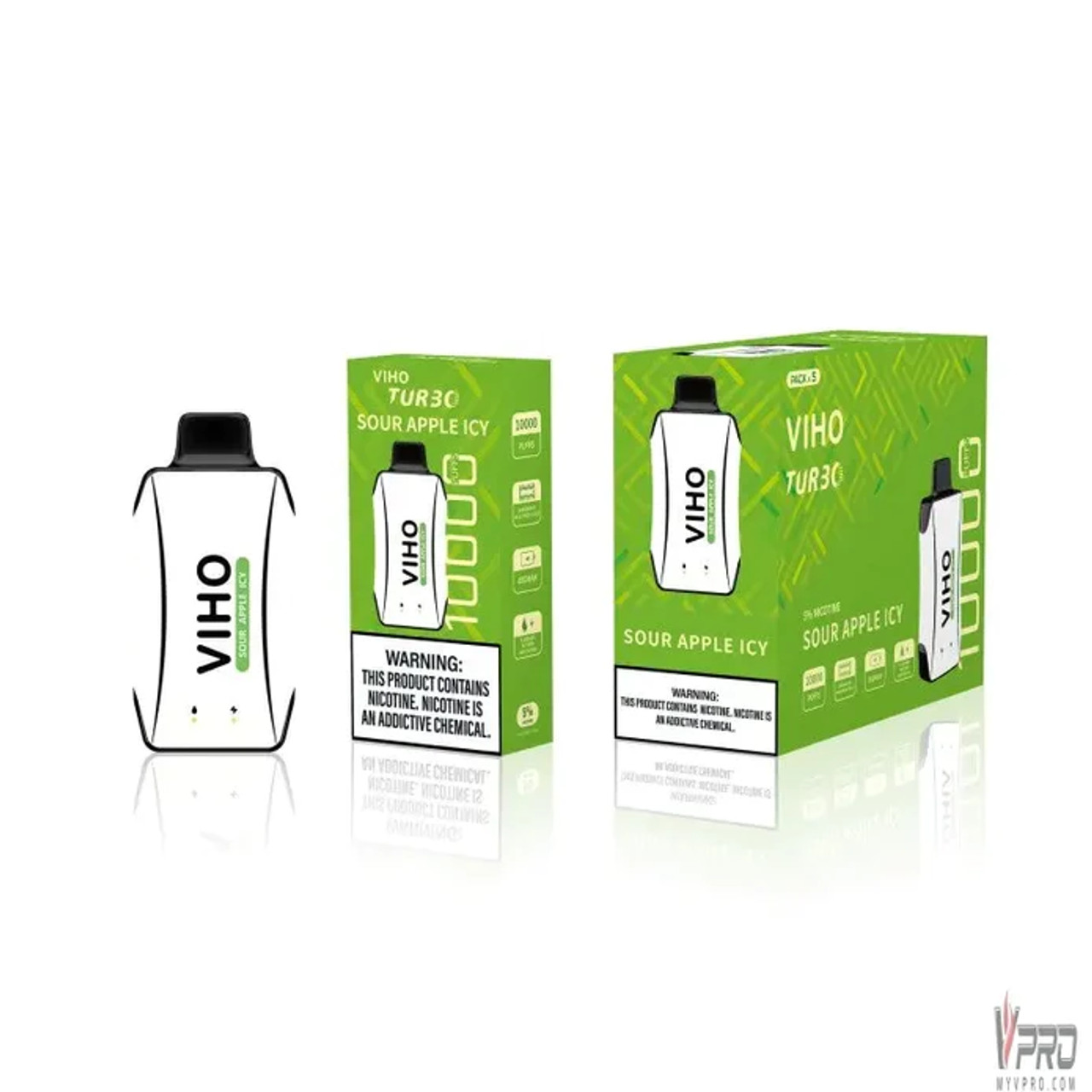 VIHO Turbo 10000 - Sour Apple Icy