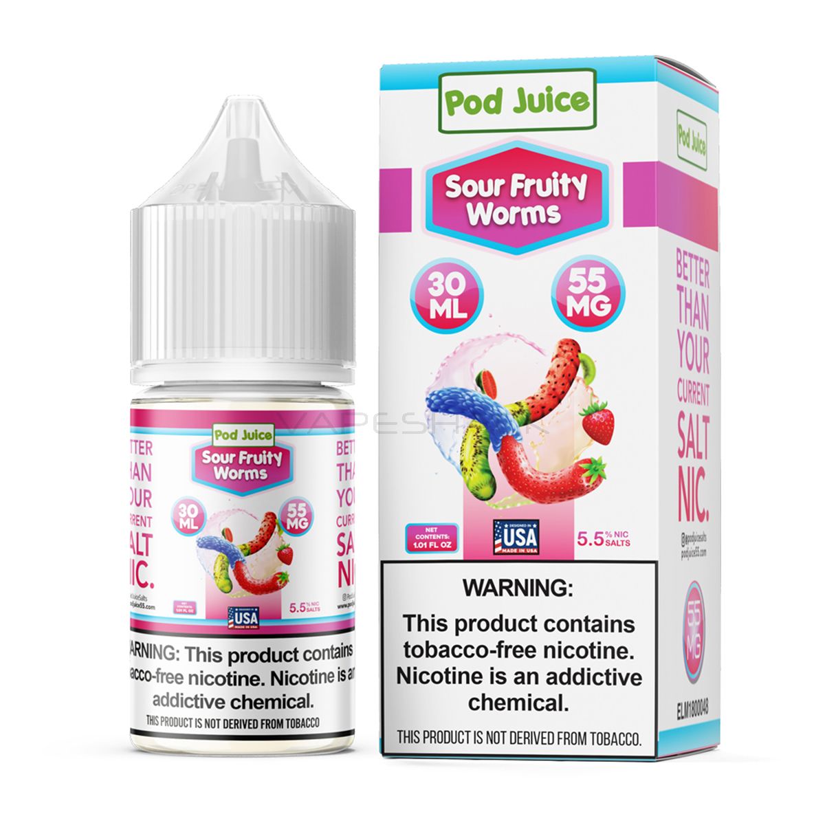 Pod Juice - Sour Fruity Worms